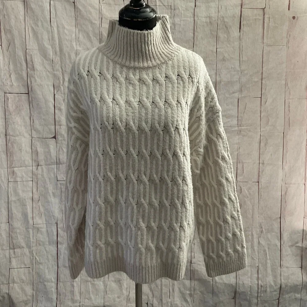 CLEARANCE! HAVEN Well Within Women's Size Medium Organic Cotton Jacquard Sweater - Picture 2 of 7